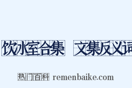 饮冰室合集·文集反义词是什么意思的图片